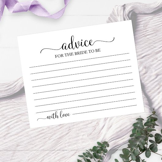 Greenery Geometric Vrijgezellenfeest Advice Cards