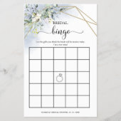 Greenery Geometric Vrijgezellenfeest Bingo Flyer (Voorkant)