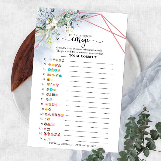 Greenery Geometric Vrijgezellenfeest Emoji Piction Flyer