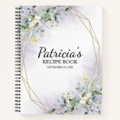 Greenery Geometric Vrijgezellenfeest Recipe Book Notitieboek (Voorkant)