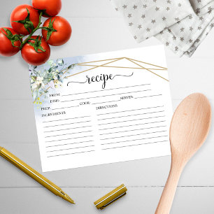 Greenery Geometric Vrijgezellenfeest Recipe Kaarte