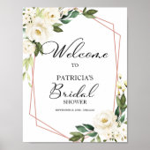 Greenery Geometric Vrijgezellenfeest Welcome Poste Poster (Voorkant)