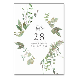 Greenery Geometric Wedding Kaart