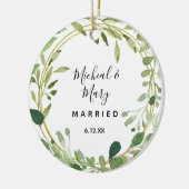 Greenery Geometric Wedding Ornament Gift (Links)
