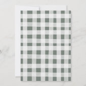 Greenery Gingham White Pumpkin Baby Sprinkle Kaart (Achterkant)