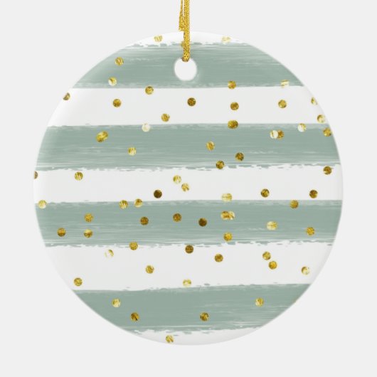 Greenery God Bless Baptized Keramisch Ornament (Achterkant)