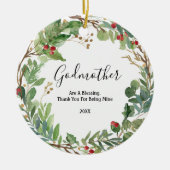 Greenery Godmothers kerstkeramisch Ornament (Voorkant)