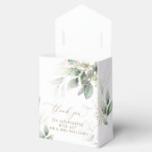 Greenery & Gold Eucalyptus Wedding Bedankdoosjes (Geopend)