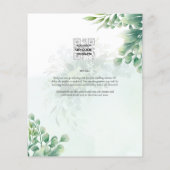 Greenery Gold Eucalyptus WEDDING QR CODE Modern Flyer (Achterkant)