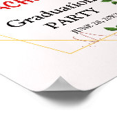 Greenery Gold Floral Gradual Party Welkom Poster (Hoek)