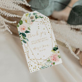 Greenery & Gold Geometric Elegant Floral Hartelijk Cadeaulabel