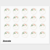 Greenery & Gold Geometric Elegant Hartelijk dank Ronde Sticker (Vel)
