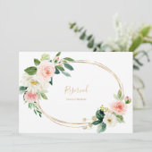 Greenery & Gold Geometric Elegant Reserved Sign (Staand voorkant)