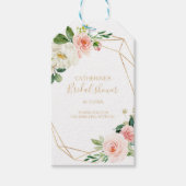 Greenery & Gold Geometric Elegant Vrijgezellenfees Cadeaulabel (Voorkant)