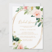 Greenery & Gold Geometric Elegant Vrijgezellenfees Kaart (Voorkant)