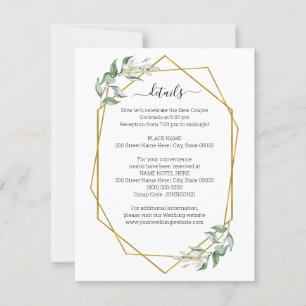 Greenery Gold Geometric - Insteekkaart Kaart