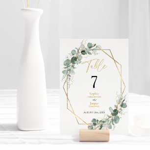 Greenery Gold Geometric Lijst Simple Wedding Kaart