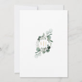 Greenery Gold Geometric Lijst Simple Wedding Kaart (Achterkant)