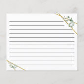 Greenery Gold geometric Recipcard (Achterkant)