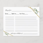 Greenery Gold geometric Recipcard (Voorkant)