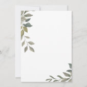 Greenery & Gold Geometric Terrarium Baby Baptisme Kaart (Achterkant)