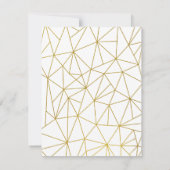 Greenery Gold Geometrische gegevens Kaart invoegen (Achterkant)