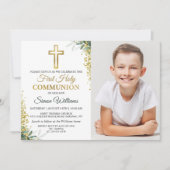 Greenery Gold Glitter First Heilige Communauteit F Kaart (Voorkant)