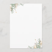 Greenery Gold Glitters Trouwinformatie Gast Informatiekaartje (Achterkant)