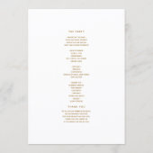 Greenery Gold Heart Wedding Program Programma (Achterkant)