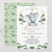 Greenery Gold Little Man Elephant Bowtie Doop