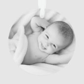 Greenery Gold Persoonlijke foto Baptisme Ornament (achterkant)