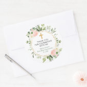 Greenery Gold roze elegant eerste communiqué bapti Ronde Sticker (Envelop)