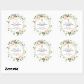 Greenery Gold roze elegant eerste communiqué bapti Ronde Sticker (Vel)