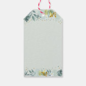 Greenery Gold Safari Animal Birthday Cadeaulabel (Achterkant)