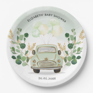 Greenery Gold Travel Drive by Quarantine Favors Papieren Bordje