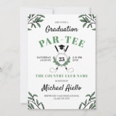 Greenery Golf Thed Graduation Party Kaart (Voorkant)