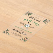 Greenery Golf Thlerement Party Acryl Uitnodigingen (Laagn)