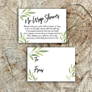 Greenery Handwriting No Wrap Vrijgezellenfeest Informatiekaartje