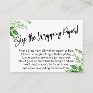 Greenery Handwriting sla het omlooppapier over! Informatiekaartje