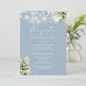Greenery Happily Ever After Party Wedding Vows Kaart (Staand voorkant)