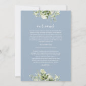 Greenery Happily Ever After Party Wedding Vows Kaart (Achterkant)