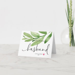 Greenery Happy First Birthday als het hart van mij Kaart