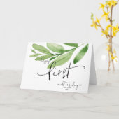 Greenery Happy First Moederdag Gift Keepsake Kaart (Gele Bloem)