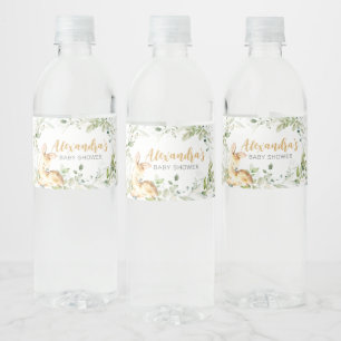 Greenery Herten Baby shower Waterfles Etiket