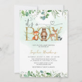 Greenery Het is een Baby shower van padvinders Kaart (Voorkant)