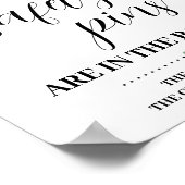 Greenery hoeveel Baby shower met veiligheidsplaten Poster (Hoek)