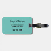 Greenery Holiday Vacation Alpaca Bagagelabel (Achterkant horizontaal)