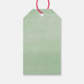 Greenery holly rood gouden kerst baby shower cadeaulabel (Achterkant)