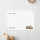 Greenery Home Personalized Realtor Stationery Notitiekaartje (Voorkant / Achterkant in situ)
