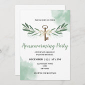 Greenery Housewarming Party Kaart (Voorkant / Achterkant)